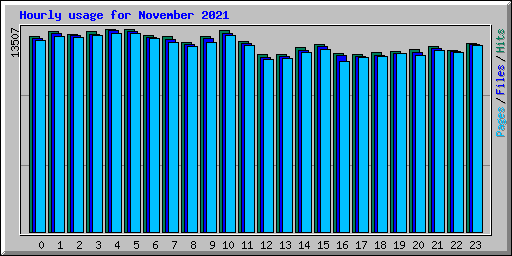 Hourly usage for November 2021