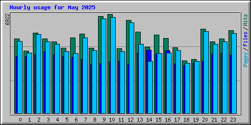 Hourly usage for May 2025