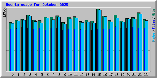 Hourly usage for October 2025